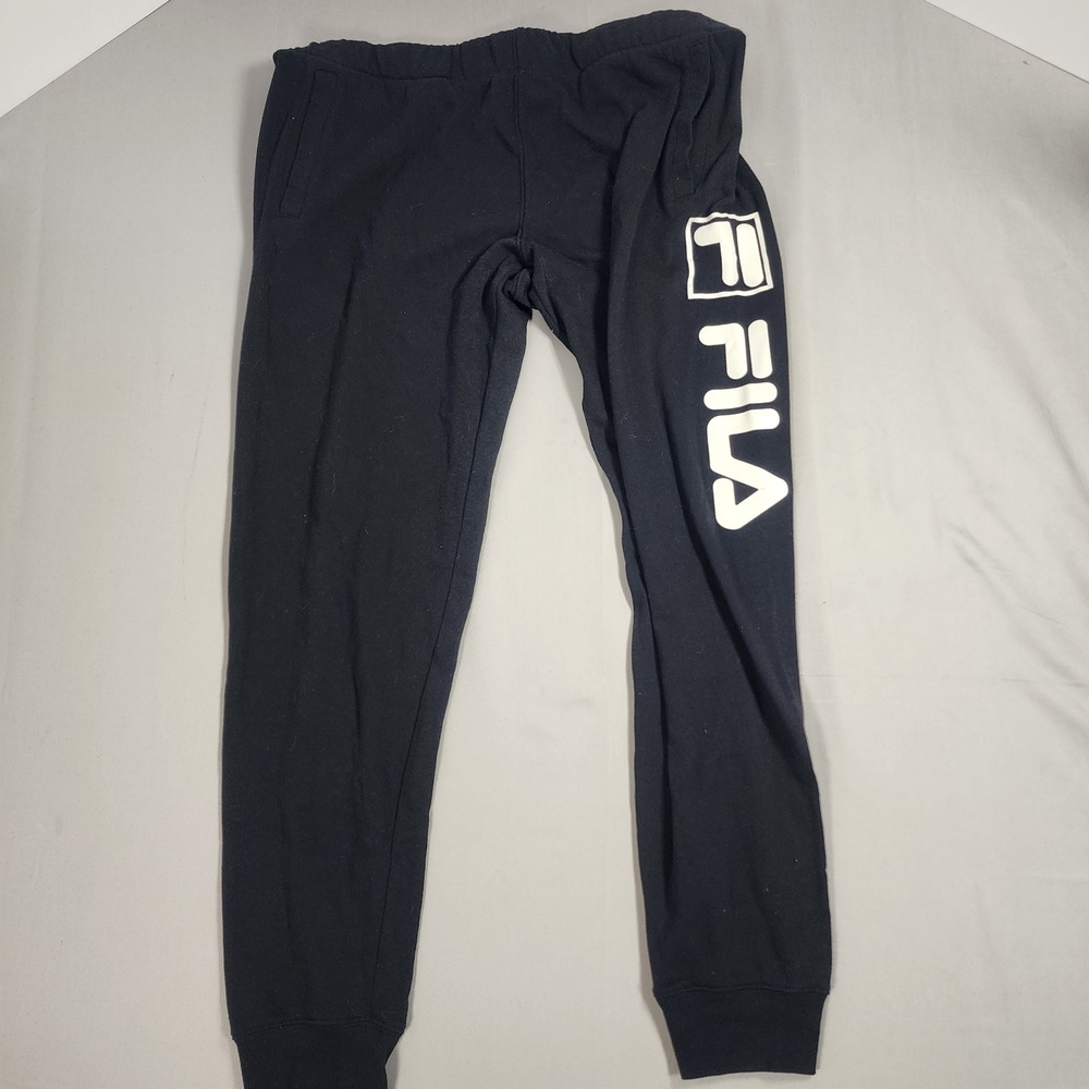 Fila Mens Logo Joggers Navy Blue Sweatpants Graphic Large 60